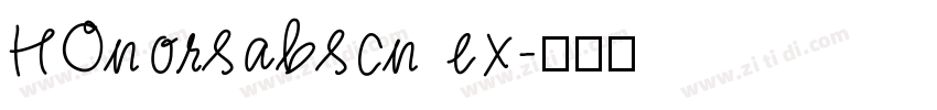 HOnorsabscn ex字体转换